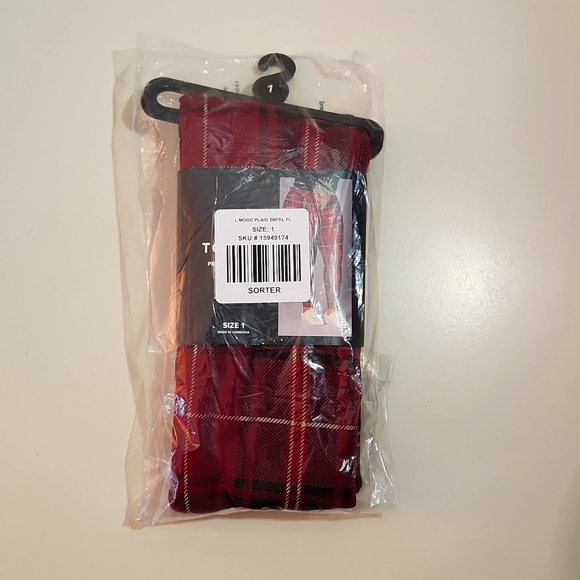 ❤️NWT VINTAGE TORRID LEGGING - HIGH RISE WINE BLACK PLAID - FULL LENGTH SIZE 1X - Picture 3 of 9